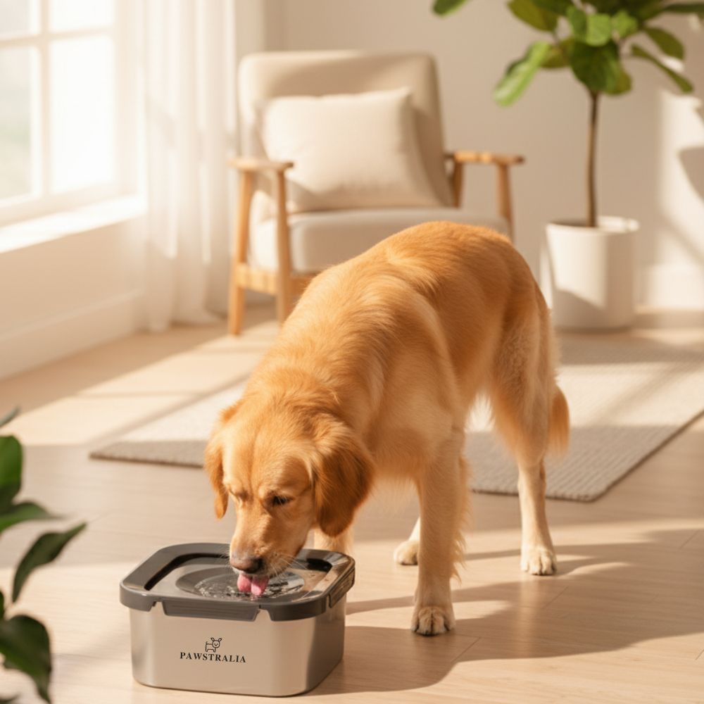 Splash Proof Pet Water Bowl (4.5L) - Stainless Steel
